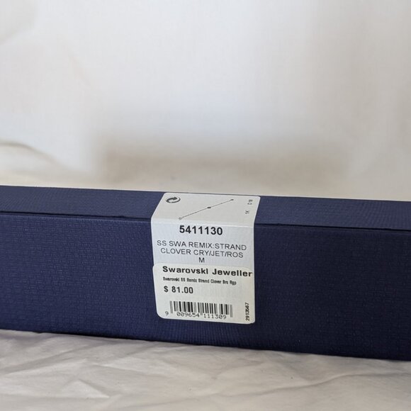 SWAROVSKI SS SWA Remix: Strand Clover Bracelet Black and White CRY/JET/ROSM - Picture 3 of 7